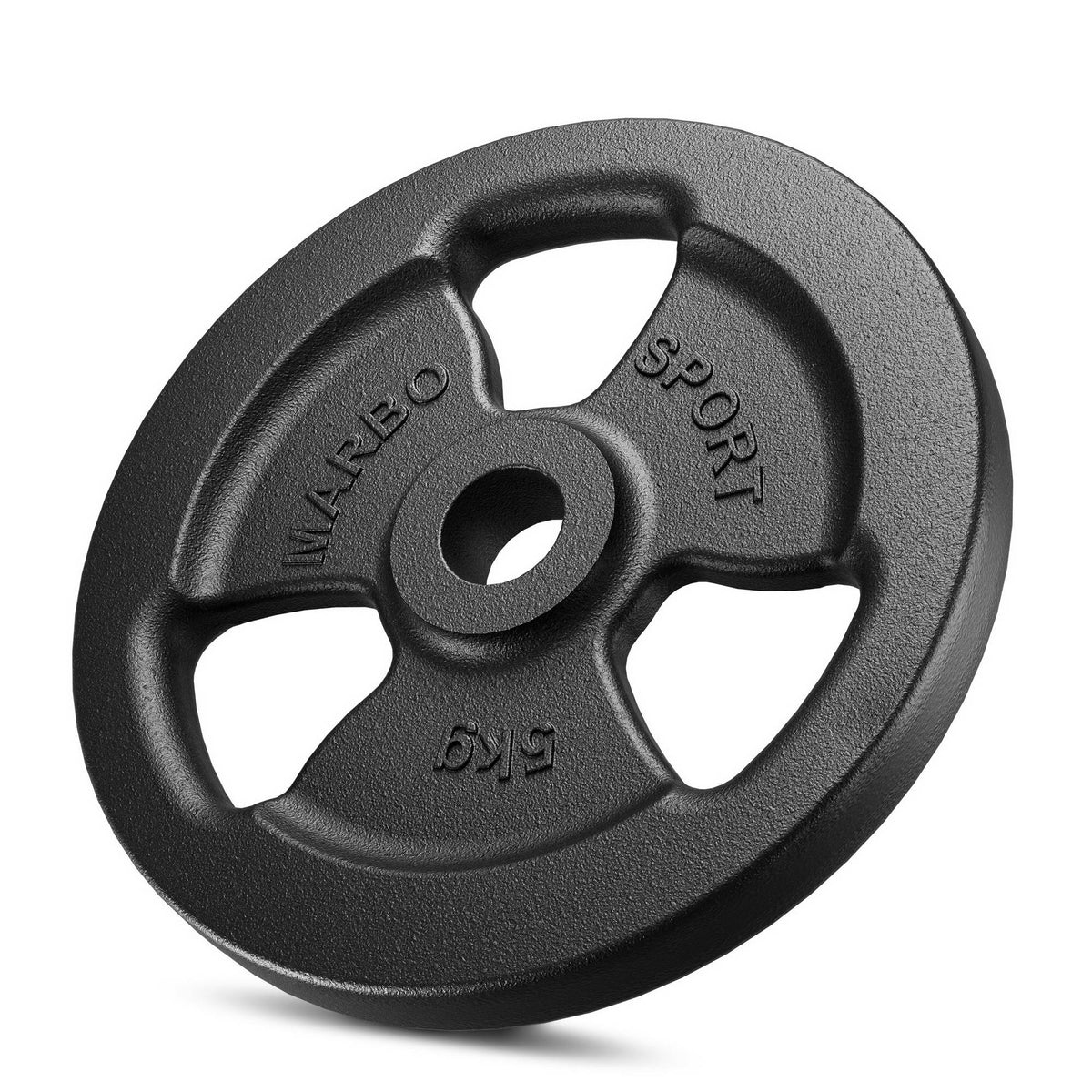 Tri-Grip Guss Hantelscheiben-Set Gewichte mit ø30/31 mm Bohrung | Set 30 kg / 4 x 5 kg + 4 x 2,5 kg - Marbo Sport – Ansicht 3