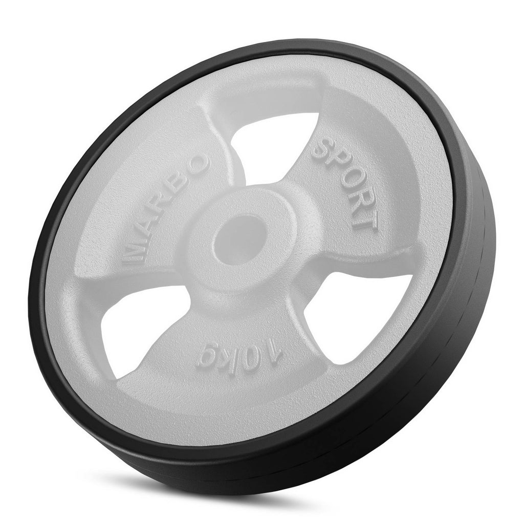 Tri-Grip gummierte Guss Hantelscheiben-Set Gewichte mit ø30/31 mm Bohrung | Set 30 kg / 2 x 10 kg + 2 x 5 kg - Marbo Sport – Ansicht 4