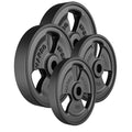 Tri-Grip gummierte Guss Hantelscheiben-Set Gewichte mit ø30/31 mm Bohrung | Set 30 kg / 2 x 10 kg + 2 x 5 kg - Marbo Sport – Ansicht 1