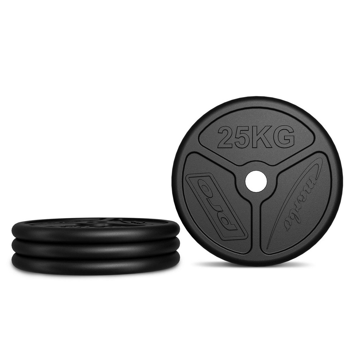 Olympia Guss Hantelscheiben-Set Gewichte mit ø50/51 mm Bohrung | Set 50 kg / 2 x 25 kg - Marbo Sport – Ansicht 3