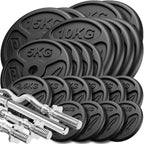 verstärkte Hantelstange- und Hantelscheiben Set 173 kg - Marbo Sport – Ansicht 1