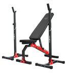 Set MH7 | beidseitig verstellbare Hantelbank MH-L114 + höhenverstellbarer Hantelständer MH-S201 x2 - Marbo Sport – Ansicht 1