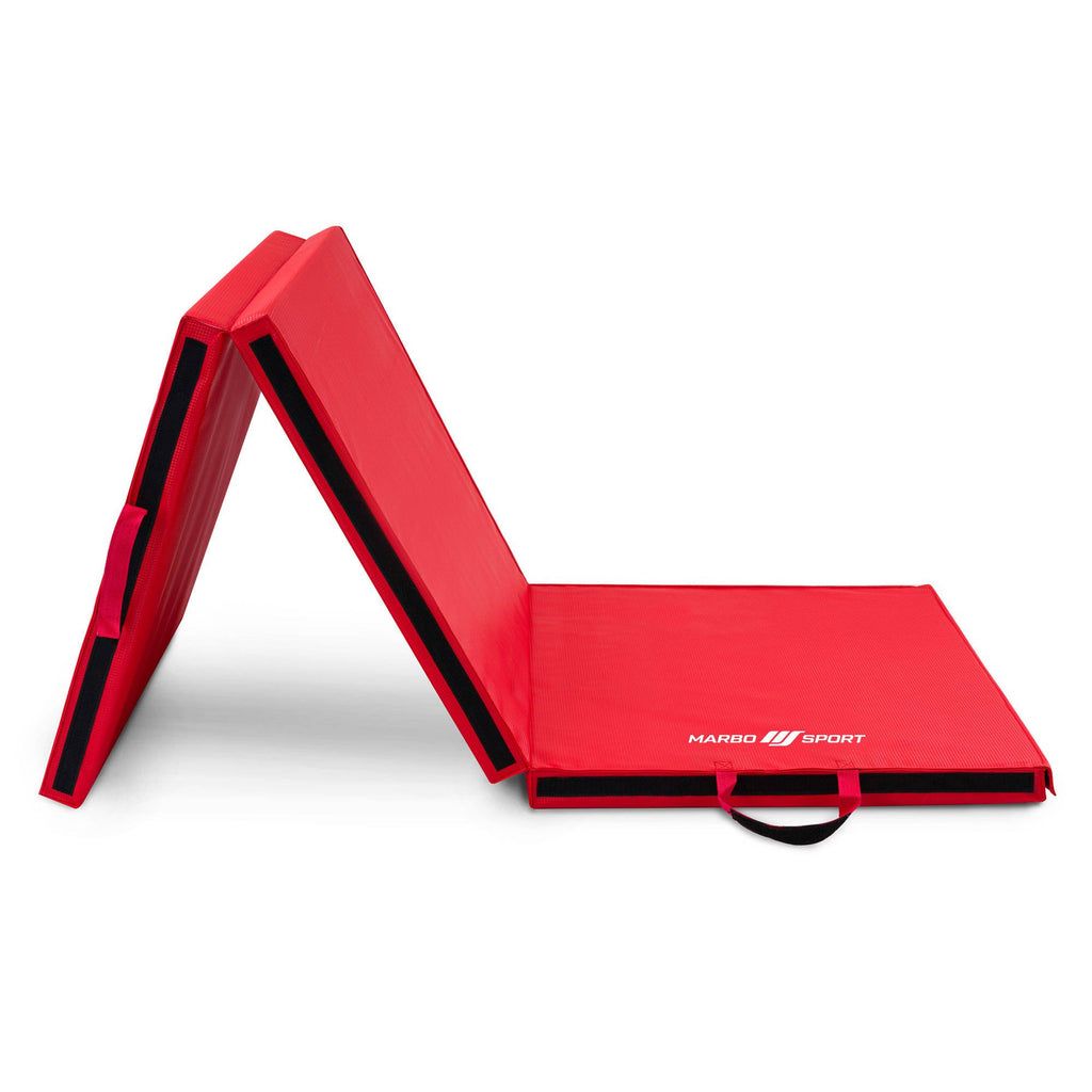 Klappbare Gymnastikmatte mit Klettverschluss 180x60x5cm Rot - Marbo Sport – Ansicht 4