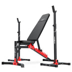 Set MH19 | verstellbare Hantelbank MH-L115 + höhenverstellbarer Hantelständer MH-S201 x2 - Marbo Sport – Ansicht 1