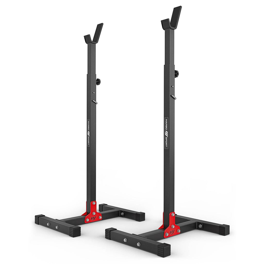Set MH25 | Hantelbank MH-L115 + 2 x Hantelständer MH-S201 + Beintrainer MH-A102 + Latzugstation MH-W104 + Curl Pult MH-A101 - Marbo Sport – Ansicht 3