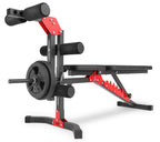 Set MH26 | Hantelbank MH-L115 + Langhantelständer MH-S204 + Beintrainer MH-A102 + Latzugstation MH-W104 + Curl Pult MH-A101 - Marbo Sport – Ansicht 4