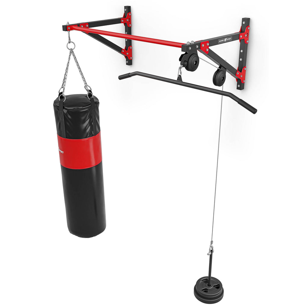 Marbo Sport multifunktionale Klimmzugstange mit Wandbefestigung, Latzug und Boxsackhalterung (3in1) MH-D204 - Marbo Sport – Ansicht 4