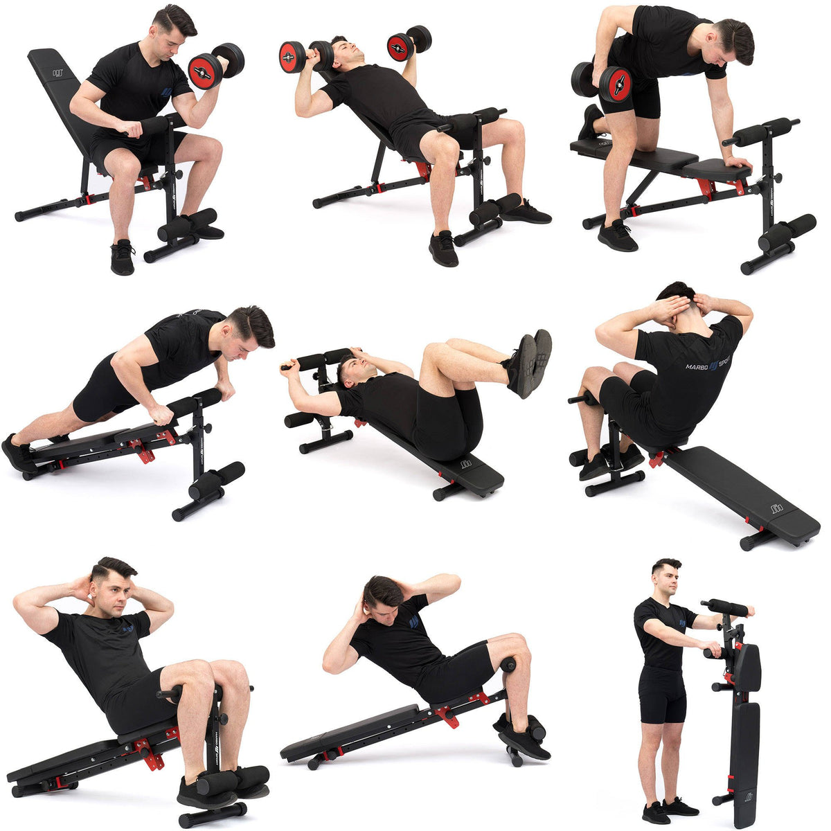 verstellbare multifunktionale Trainingsbank MH-L111 - Marbo Sport – Ansicht 2