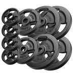 Tri-Grip Guss Hantelscheiben-Set Gewichte mit ø30/31 mm Bohrung | Set 29 kg / 4 x 5 kg + 2 x 2,5 kg + 4 x 1 kg - Marbo Sport – Ansicht 1