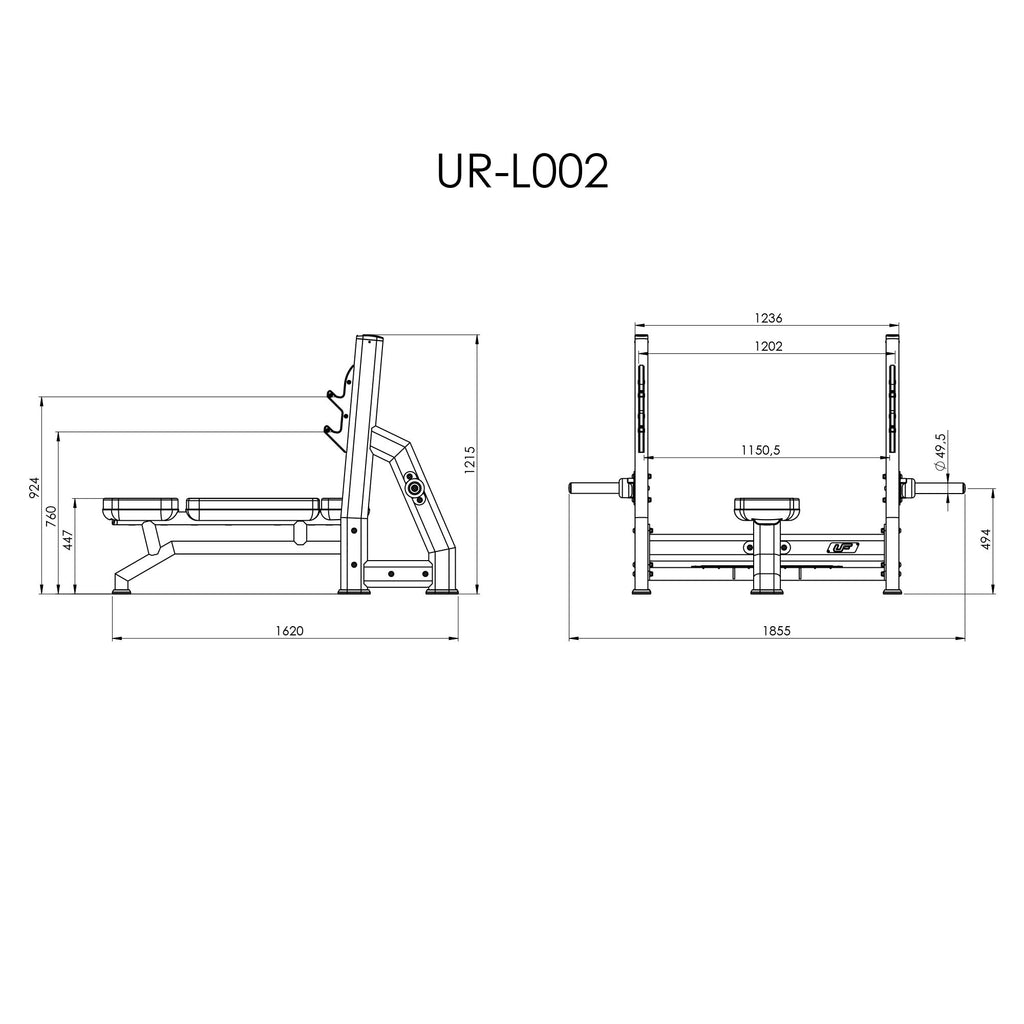 Einfache Bank mit UR-L002 Ständern - UpForm – Ansicht 5
