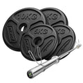 Set 45 kg zu Olympia Grif 180cm + Olympische Gewichtsscheibe 2x10kg, 2x5kg - Marbo Sport – Ansicht 1