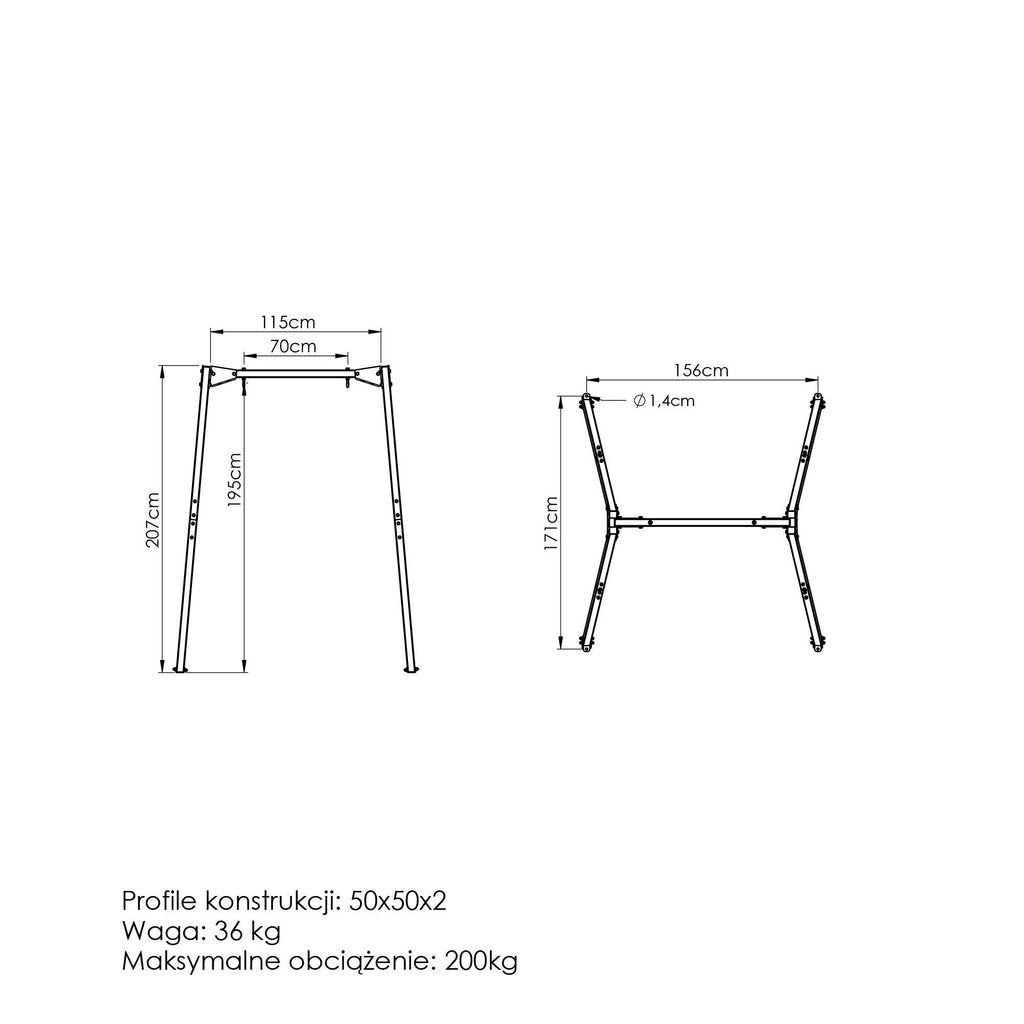 MO-001-Einsitzschaukel - Marbo Sport – Ansicht 12