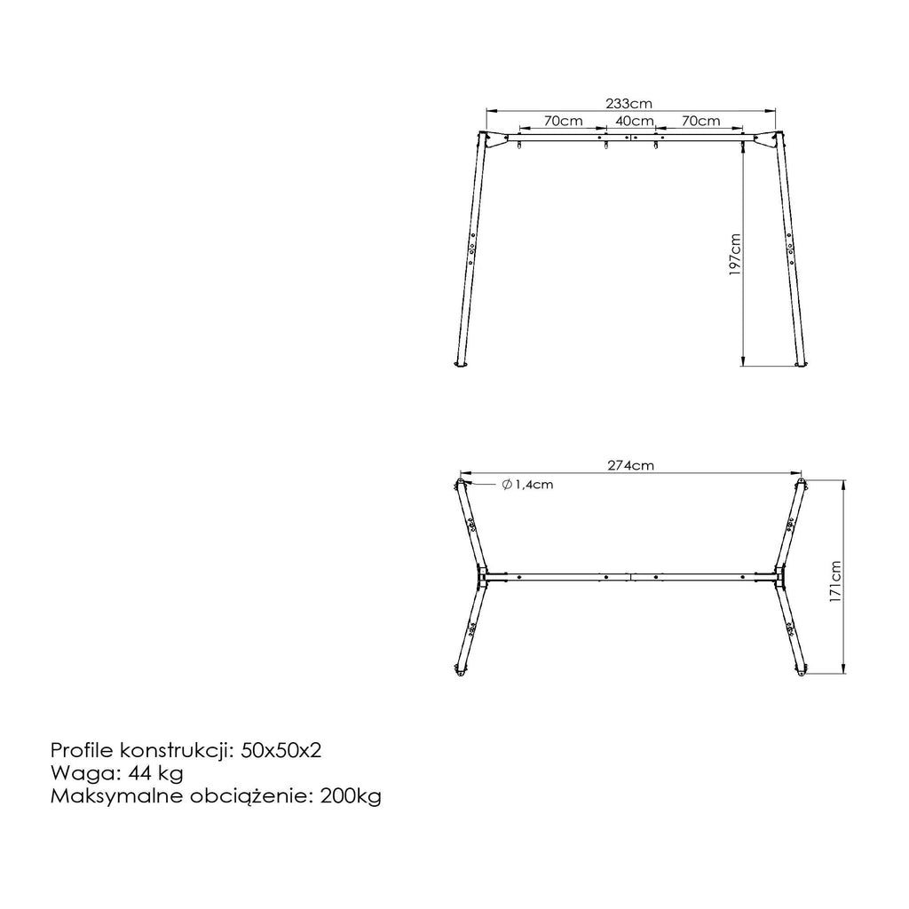 Zweisitzschaukel MO-002 - Marbo Sport – Ansicht 13