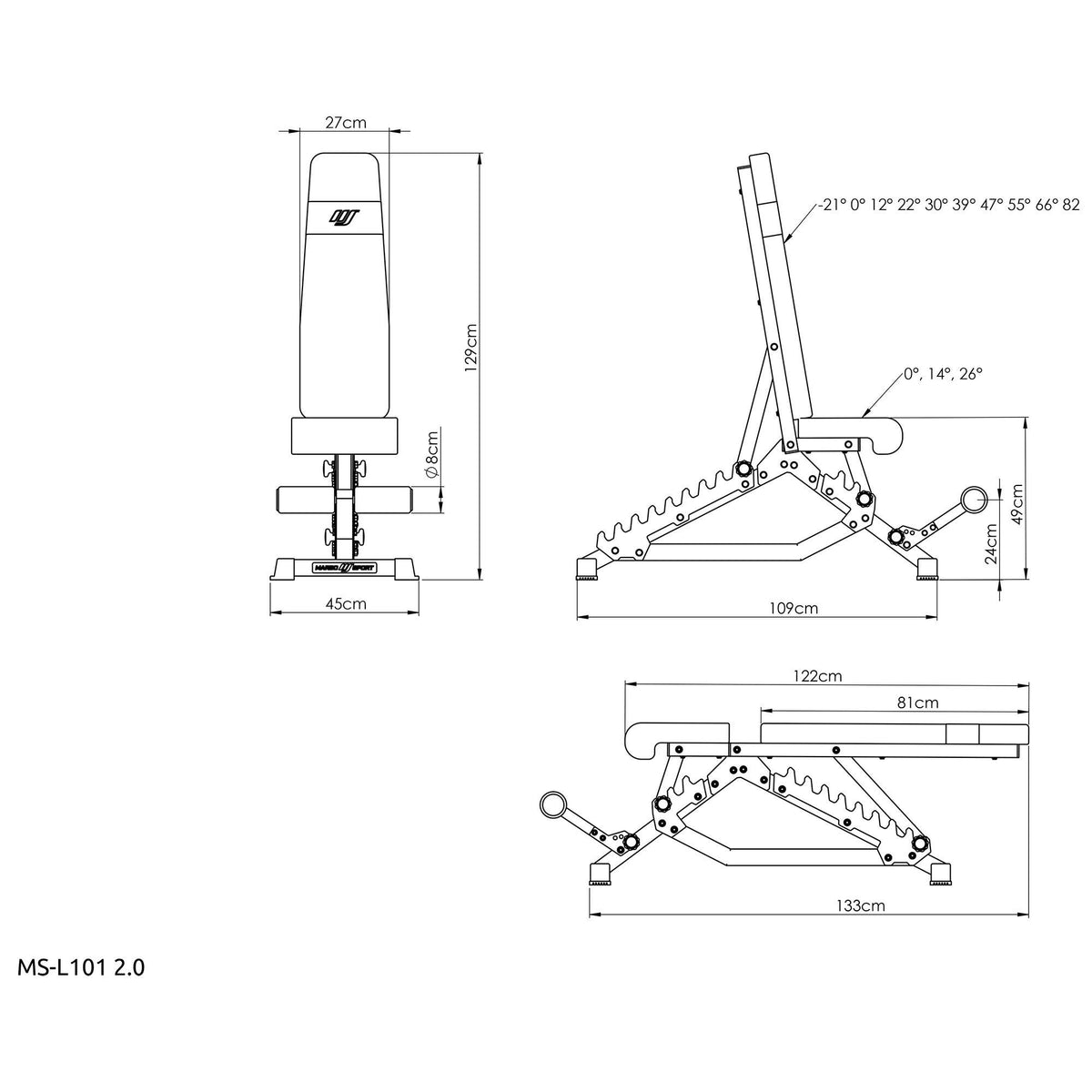 Bilaterale Bank MS-L101 2.0 - Marbo Sport – Ansicht 11