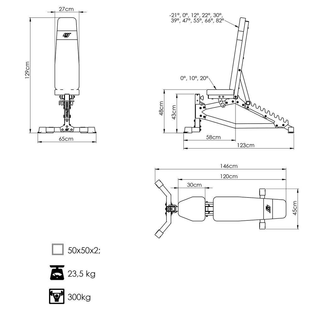 Bilateral einstellbare Trainingsbank MS-L102 2.0 - Marbo Sport – Ansicht 10