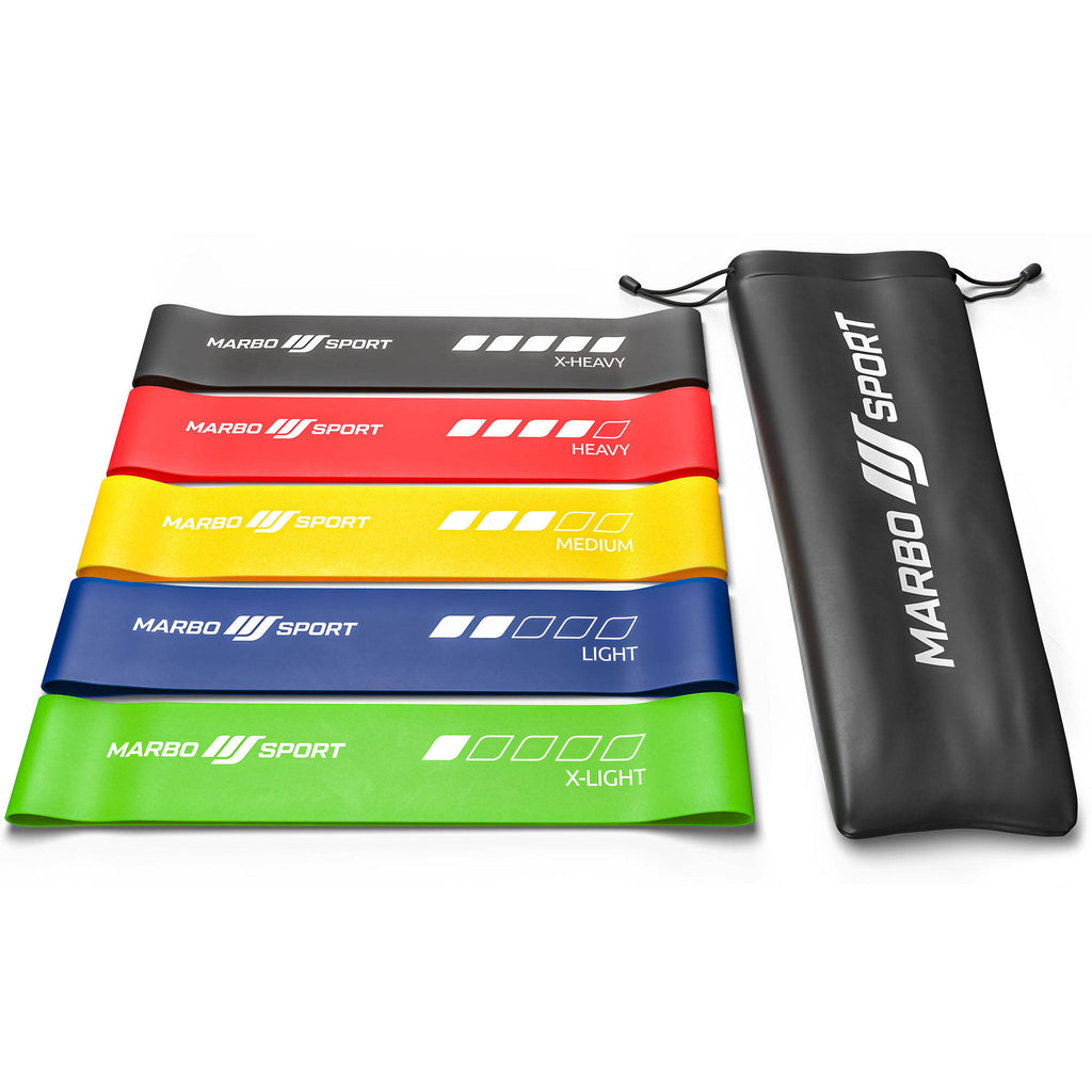 5-Set-Widerstandbänder 600 x 50 mm - Multifarben - Marbo Sport – Ansicht 1