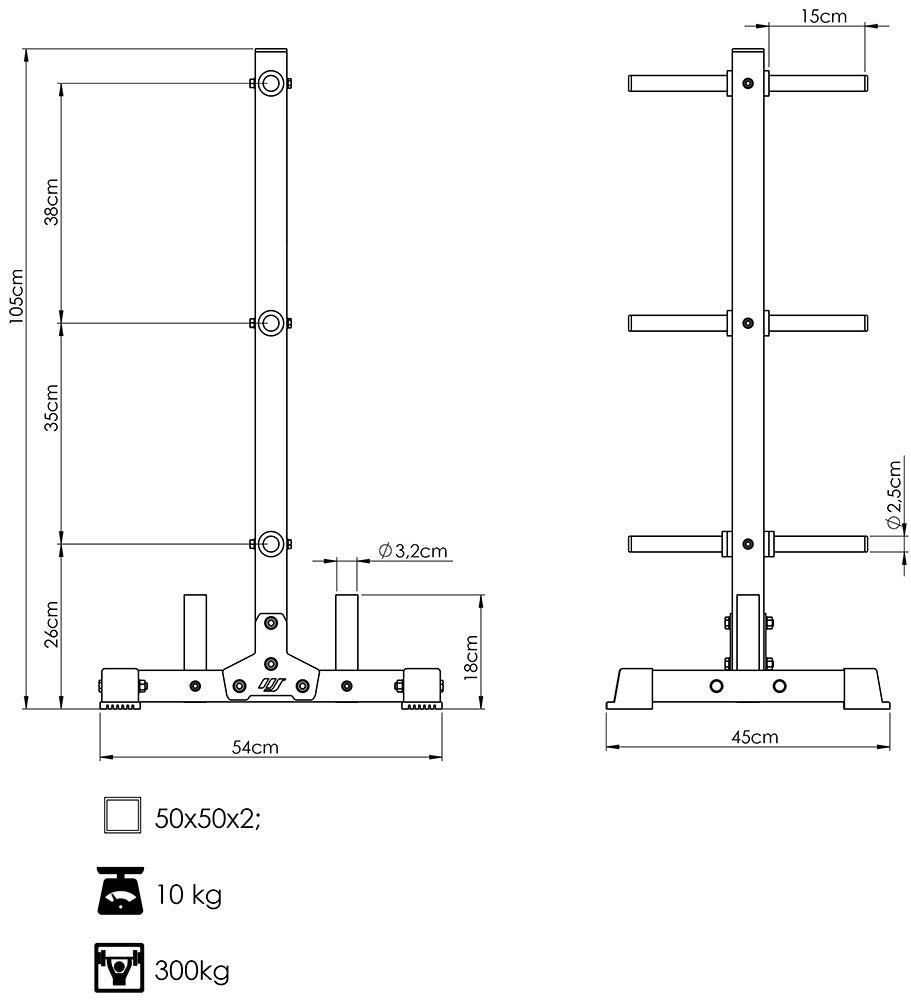 Standfläche für die Last MS-S103 2.0 - Marbo Sport – Ansicht 4