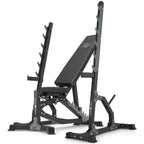 Set MS8_2.0 | Beidseitig verstellbare Trainingsbank + mehrstufige Hantelablagen (2 Stück) – Marbo Sport – Ansicht 1