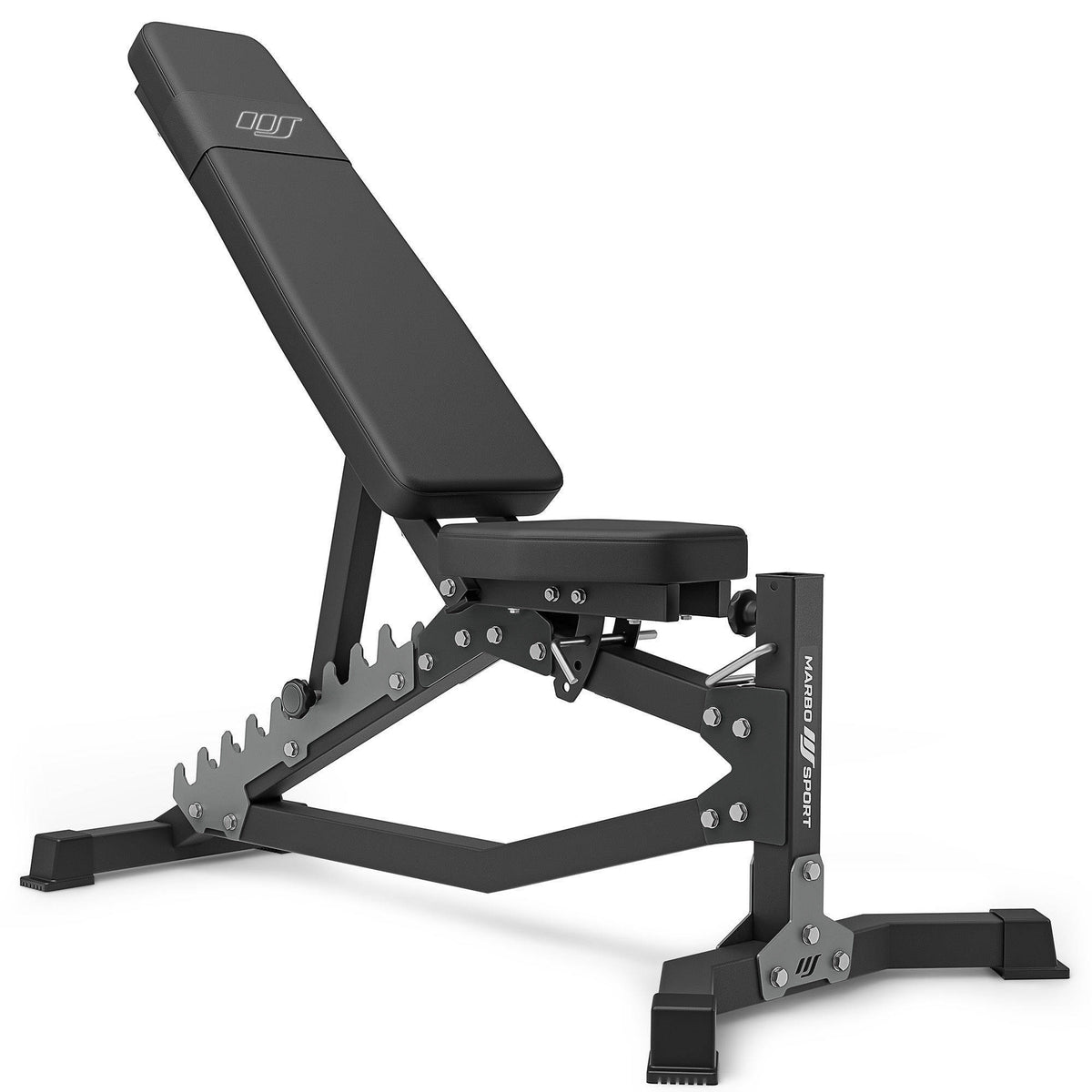 Set MS11_2.0 | Beidseitig verstellbare Trainingsbank + verstellbare Hantelständer – Marbo Sport – Ansicht 2