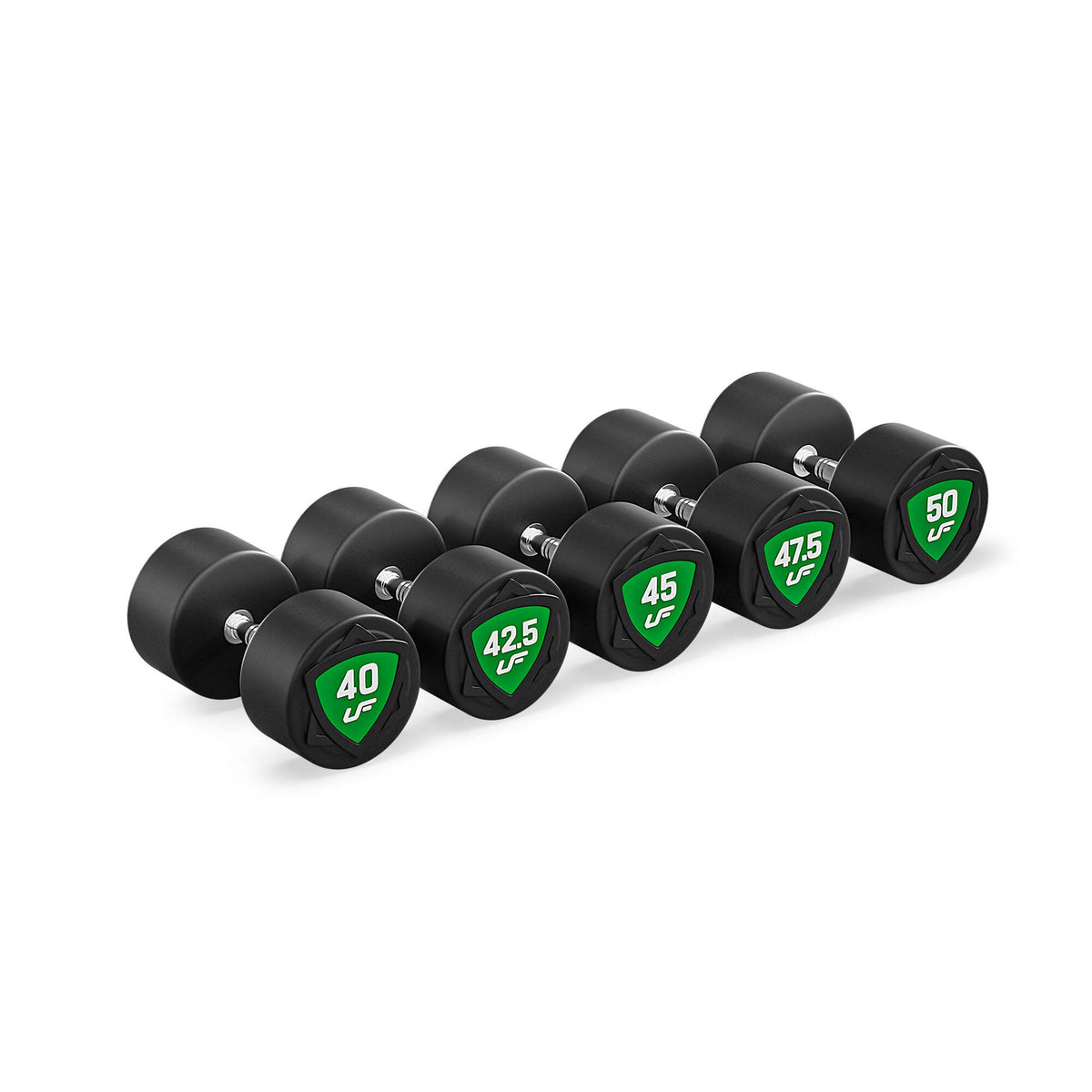 Polyurethan-Kurzhantelset 40–50 kg (2,5-kg-Abstufung), Gesamtgewicht 450 kg – UpForm – Ansicht 3