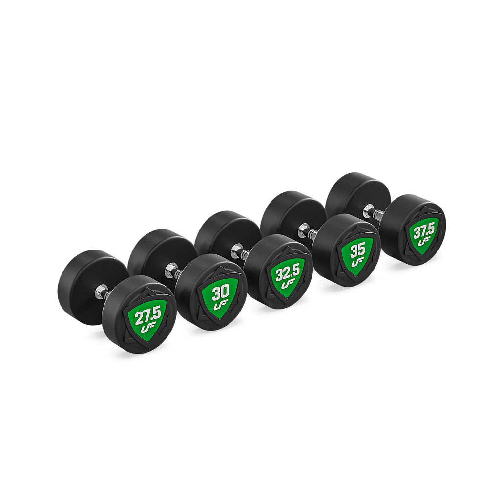Polyurethan-Kurzhantelset 27,5–37,5 kg (2,5-kg-Abstufung), Gesamtgewicht 325 kg – UpForm – Ansicht 3