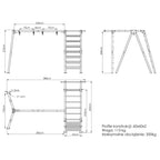 Leiter PREMIUM - MO-016 + Schaukel 2-Station PREMIUM für Leiter - MO-018 - Marbo Sport – Ansicht 9