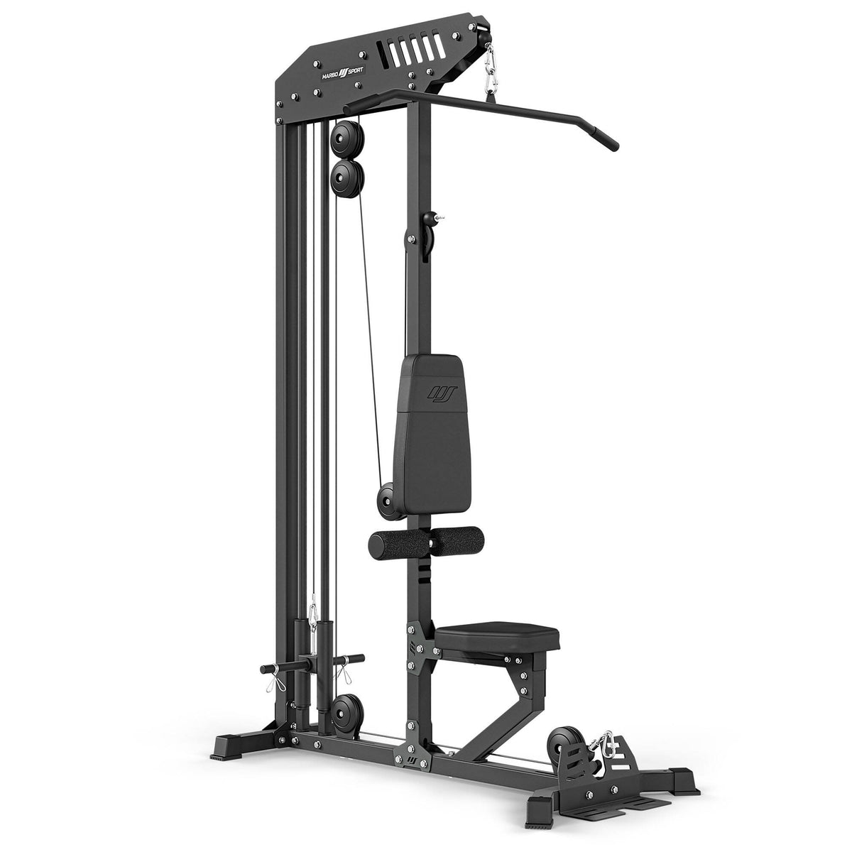 Stationärer Latzug mit oberem und unterem Seilzug inkl. Sitzbank MS-W101 2.0 – Marbo Sport – Ansicht 1