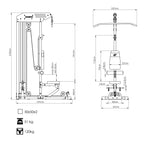 Stationärer Latzug mit oberem und unterem Seilzug inkl. Sitzbank MS-W101 2.0 – Marbo Sport – Ansicht 4