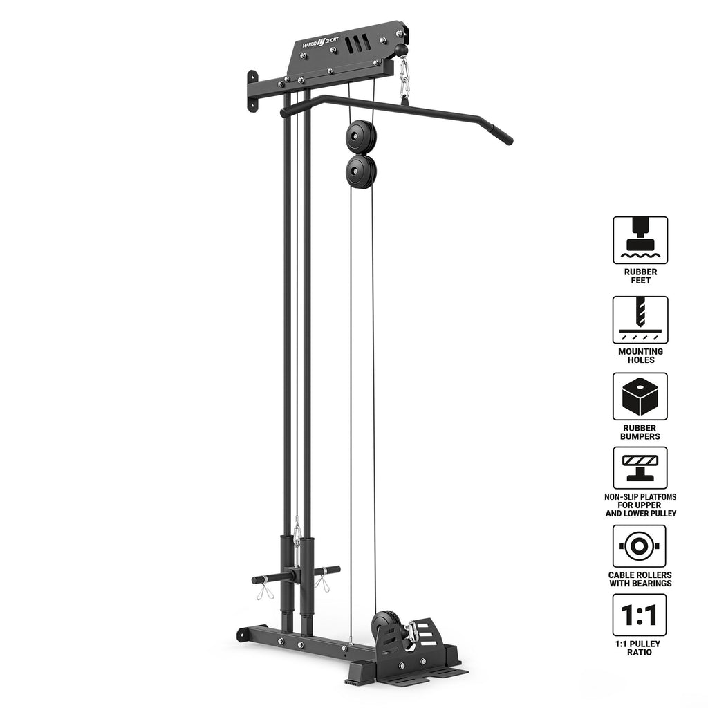 Wandmontierter Latzug mit zwei Führungsschienen MS-W103 2.0 – Marbo Sport – Ansicht 2