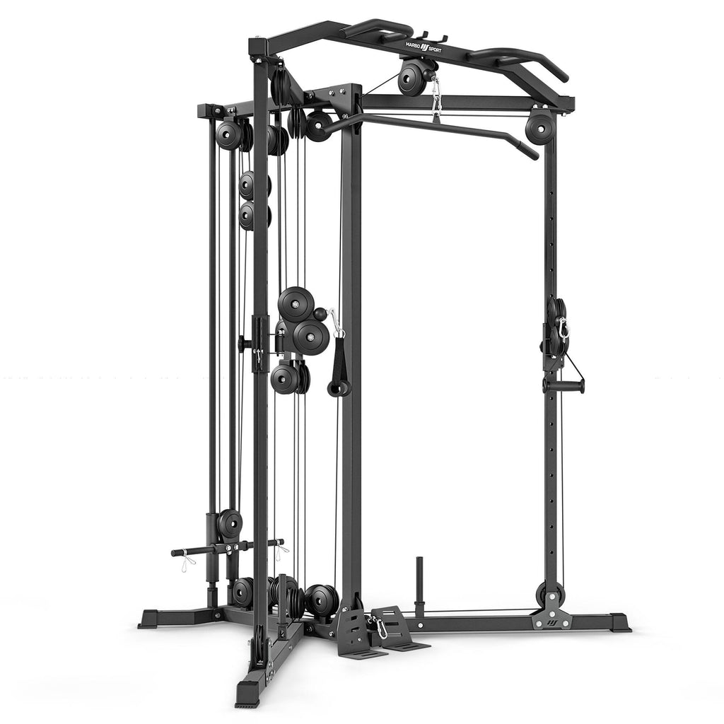 Freihantel-Trainingsstation mit oberem und unterem Seilzug MS-W106 2.0 – Marbo Sport – Ansicht 1