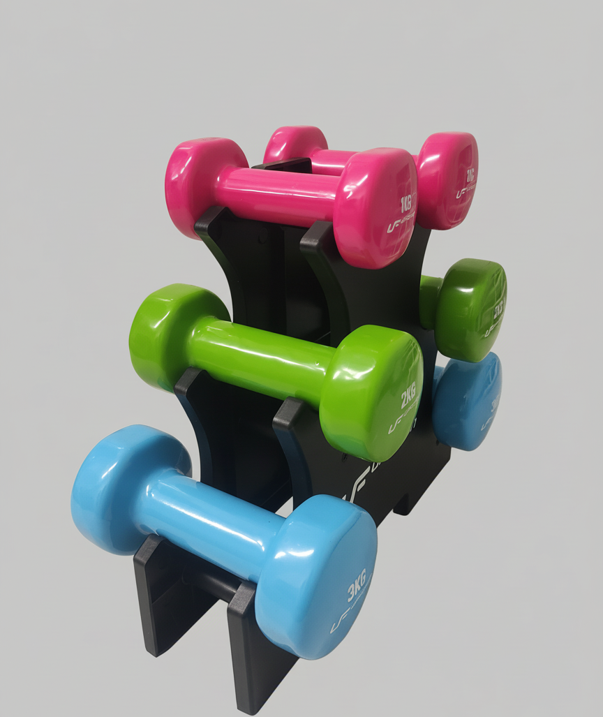 Vinyl-Fitness-Set 12 kg mit Ständer - UpForm – Ansicht 6
