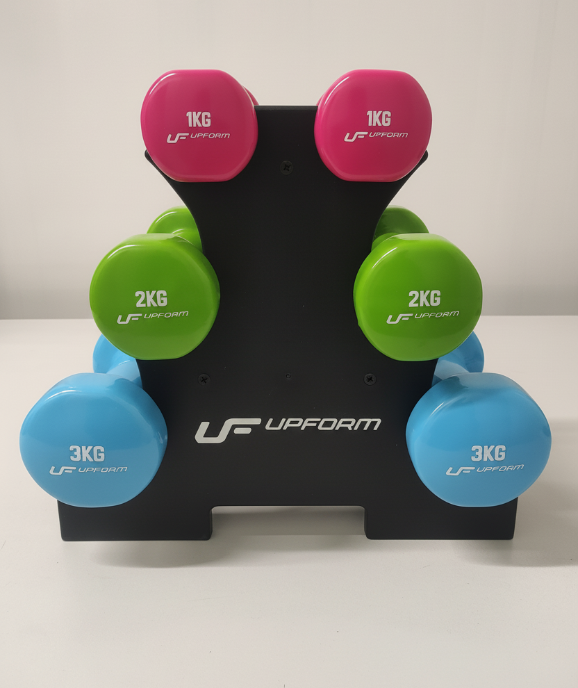 Vinyl-Fitness-Set 12 kg mit Ständer - UpForm – Ansicht 7