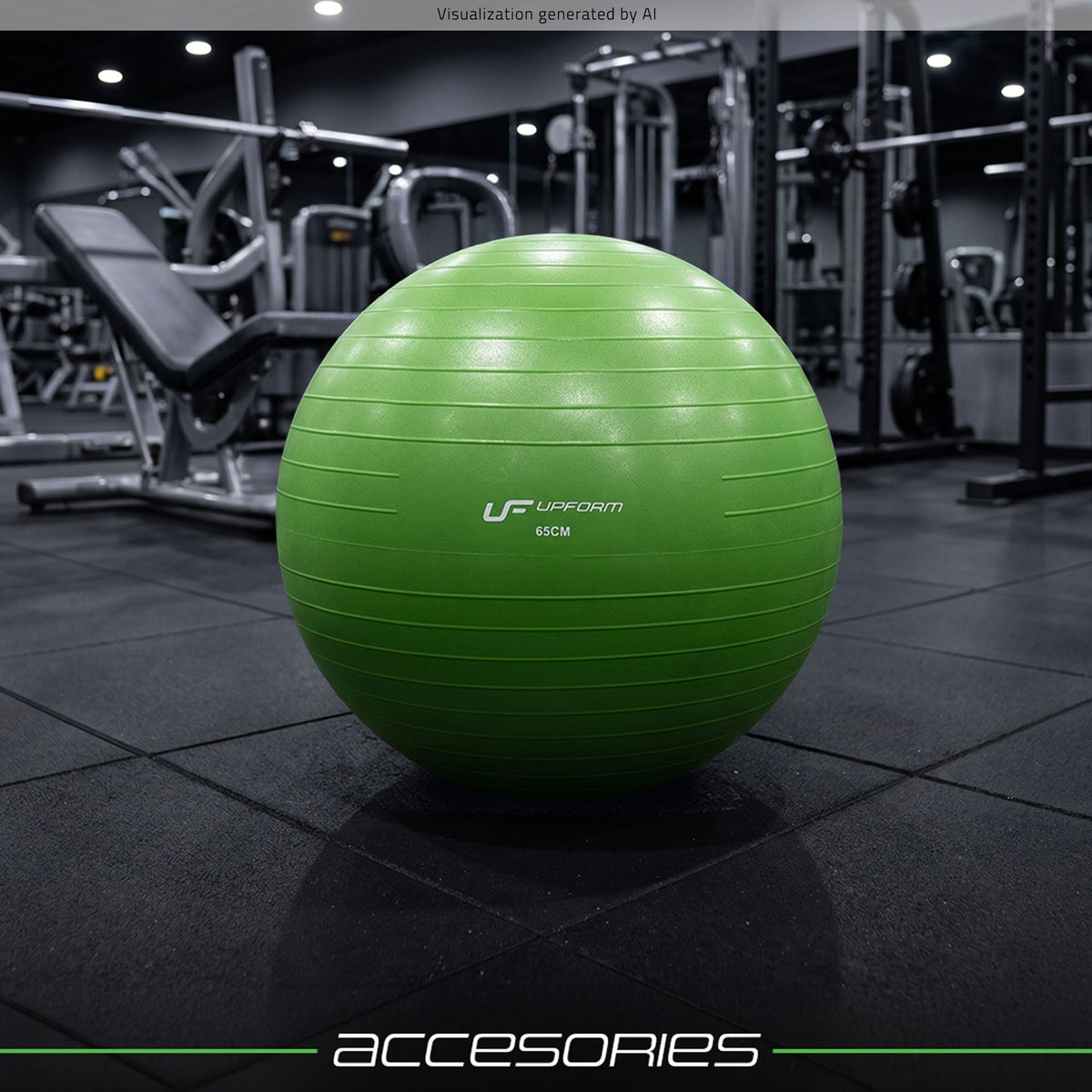 Professioneller Sportball Anti-Burst 65 cm grün UpForm – Ansicht 4