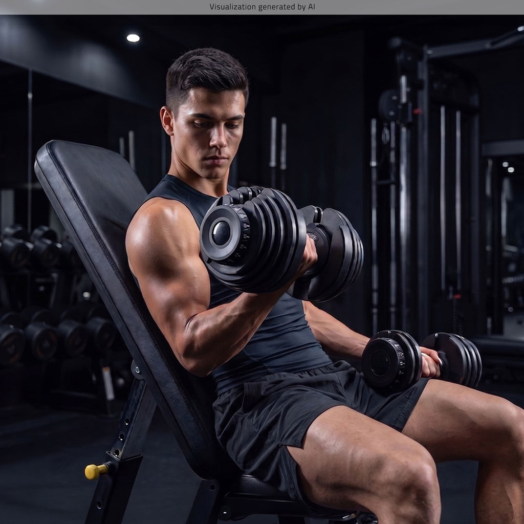 Die Hanteln sind 2,5 - 24 kg verstellbar - UpForm – Ansicht 5