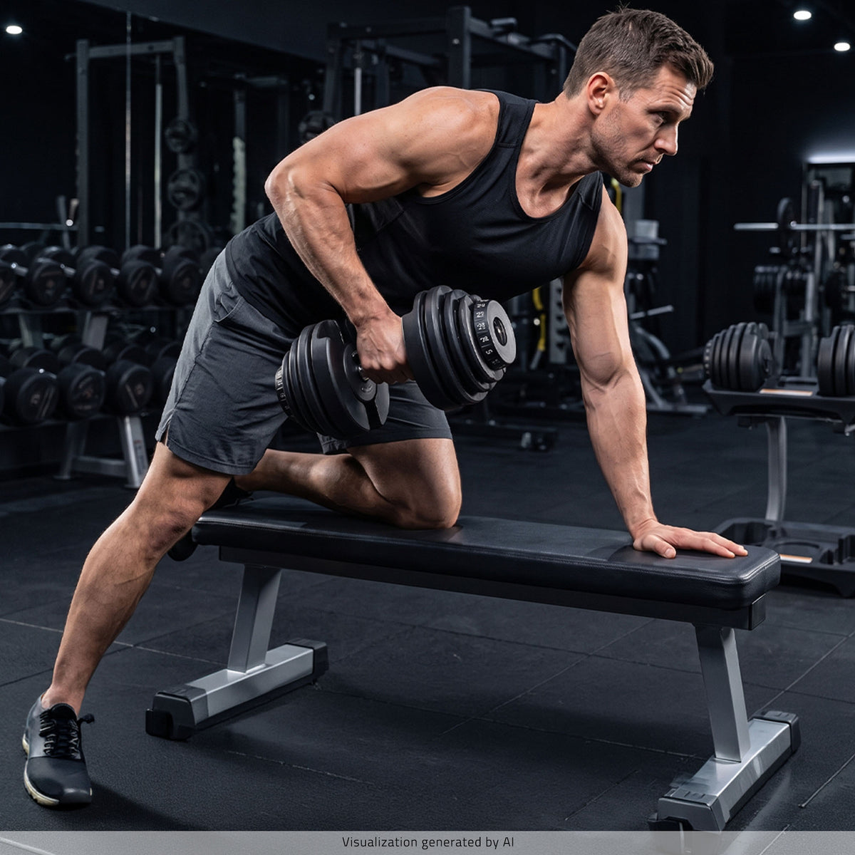 Die Hanteln sind 2,5 - 24 kg verstellbar - UpForm – Ansicht 7