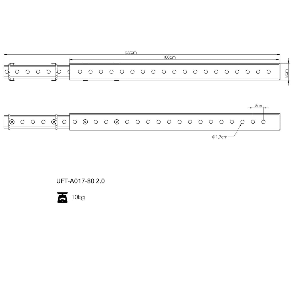 100cm Verlängerungssäule für RIG PRO 80x80 - UpForm – Ansicht 4