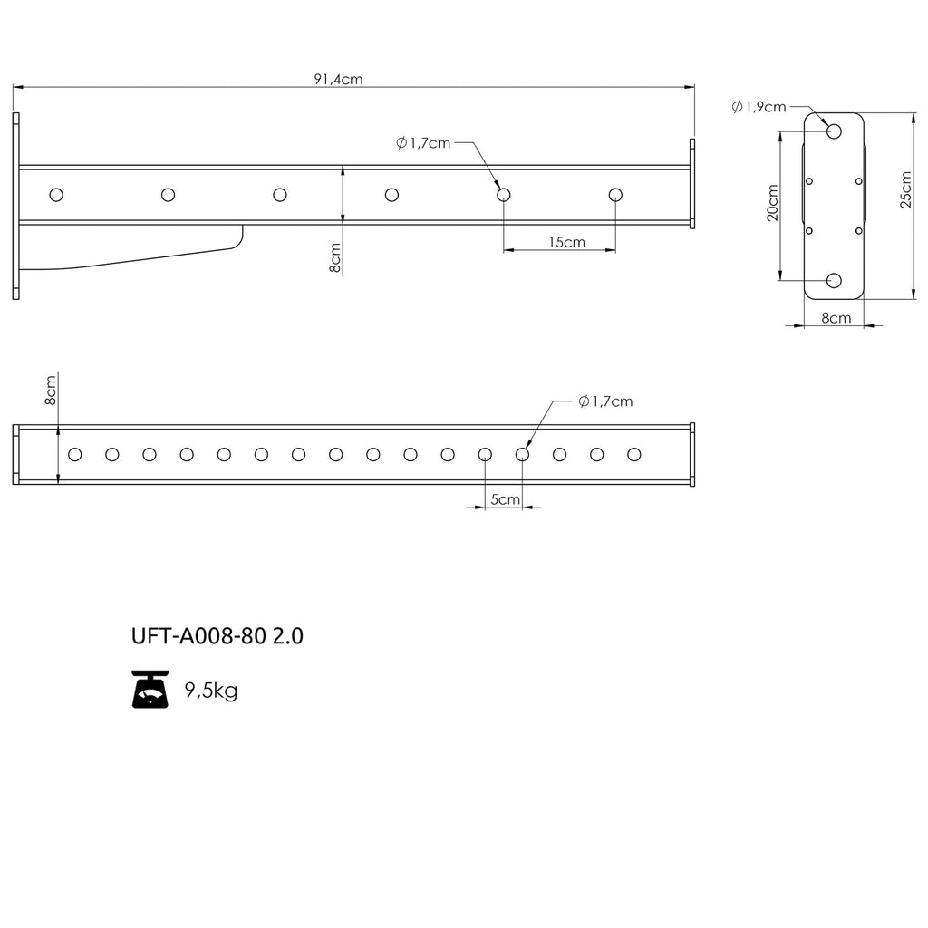 Ausleger für RIG PRO 80x80 Boxen-Stahl - UpForm – Ansicht 4