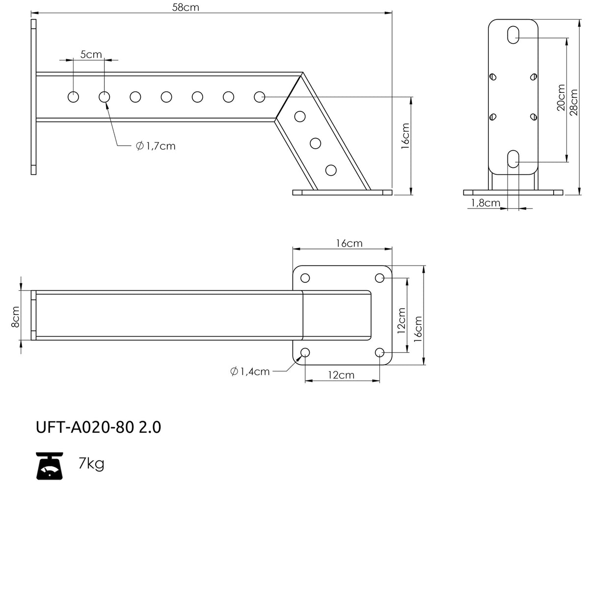 RIG PRO 80x80-Frame-Stützung - UpForm – Ansicht 4