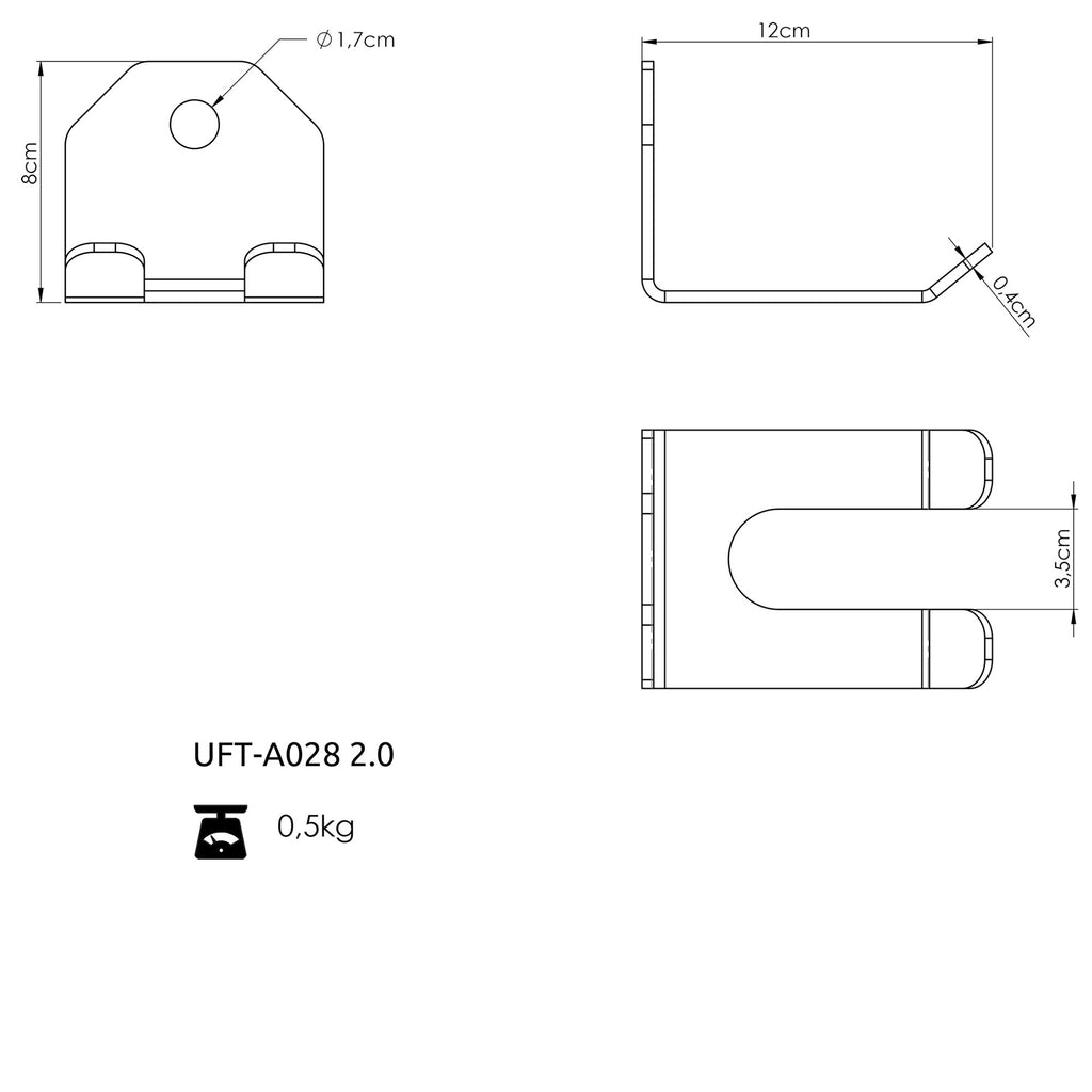 Hülle für 1 Grif für RIG PRO 80x80 - UpForm – Ansicht 4