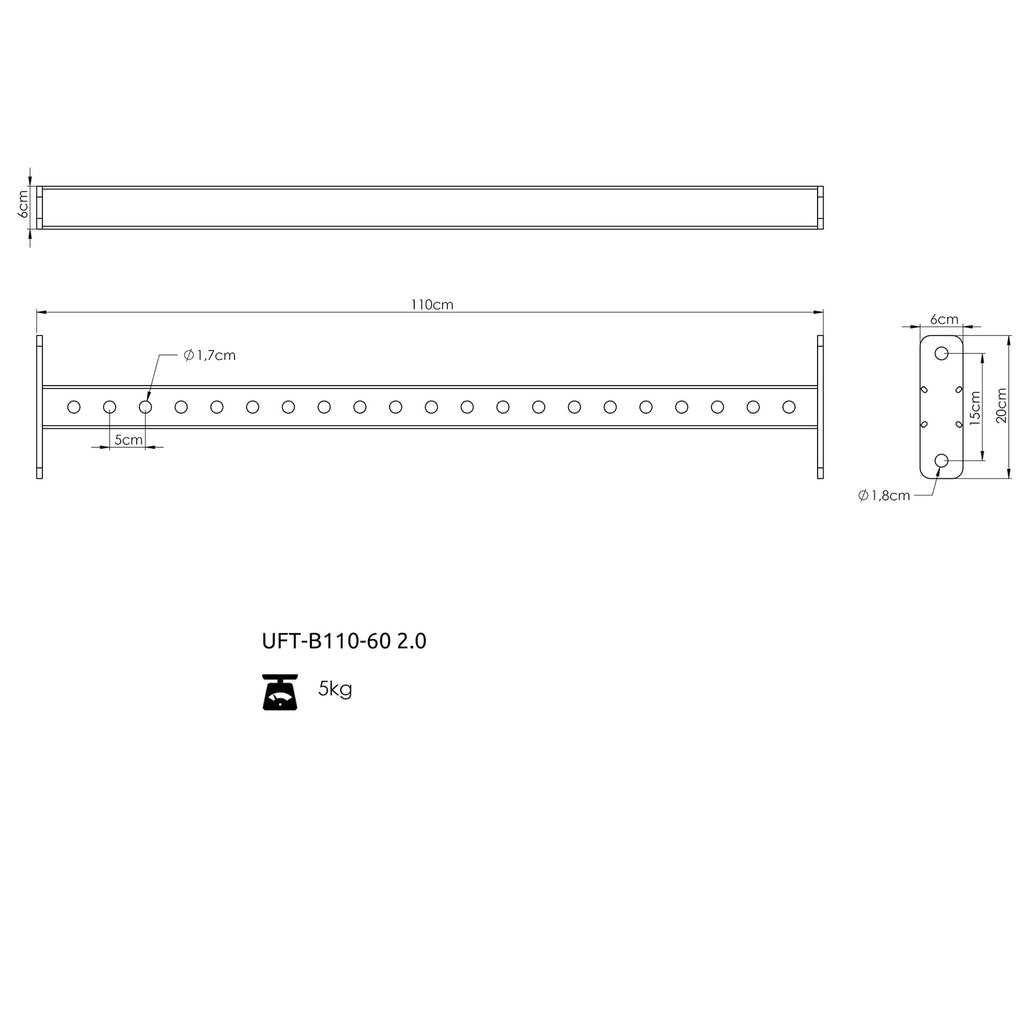 Die Verbindung zu den 110 cm-Lochöffnungen für RIG COMPACT 60x60 - UpForm – Ansicht 4
