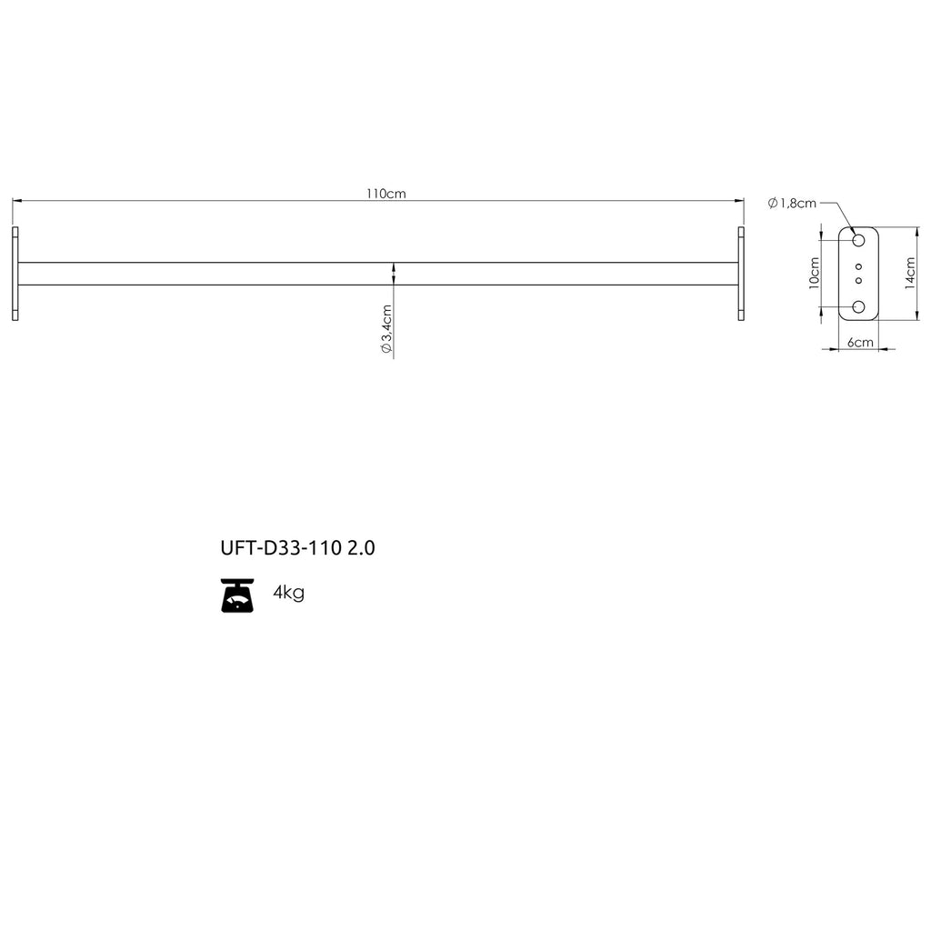 Einzelband 33mm 110 cm für RIG COMPACT 60x60 - UpForm – Ansicht 4