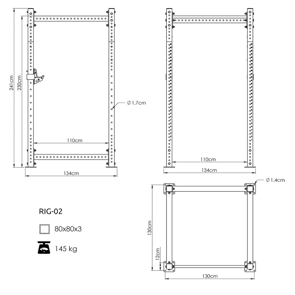 Power Cage PRO UFT-RIG-02 mit Zubehör - UpForm – Ansicht 8