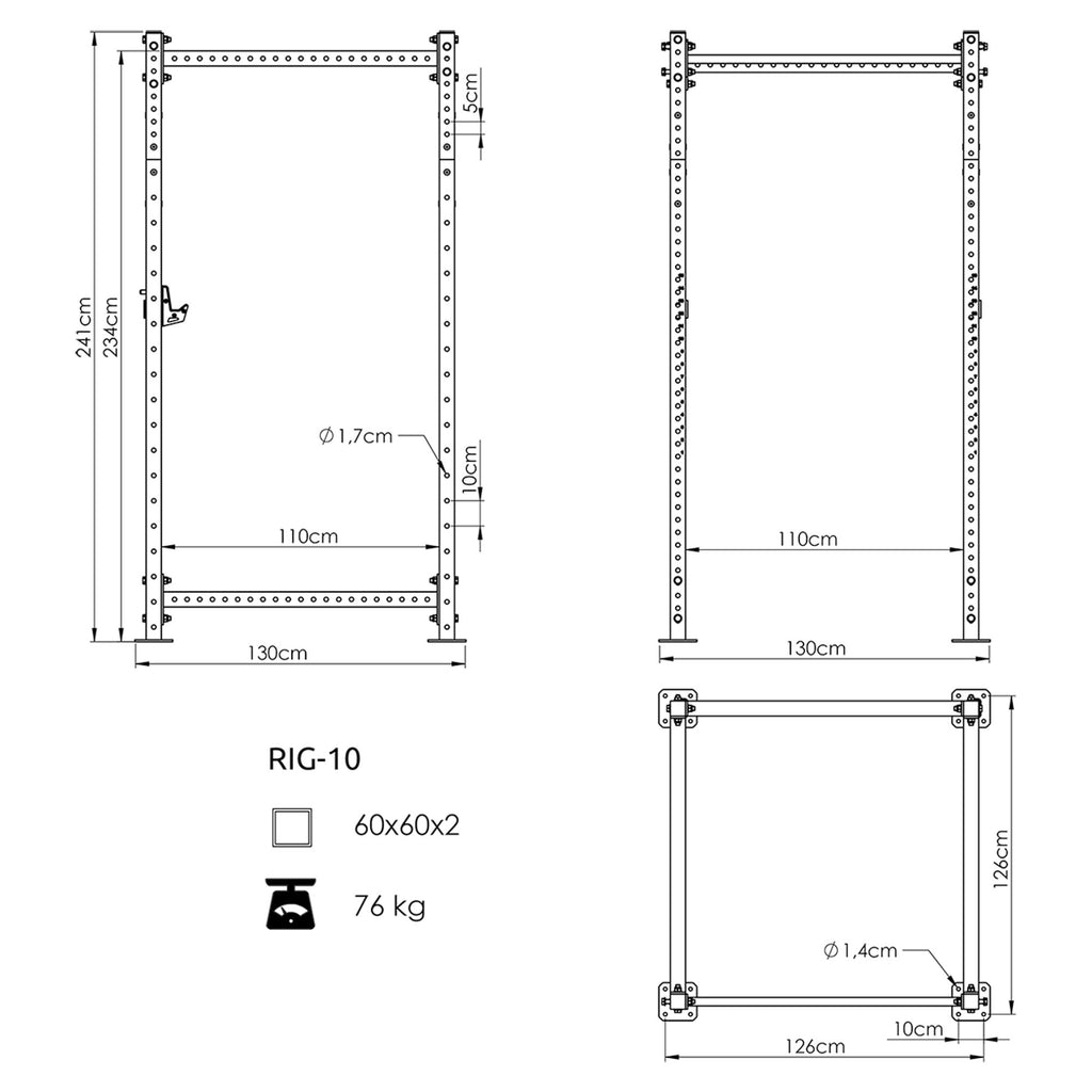 Power Cage COMPACT UFT-RIG-10 mit Zubehör - UpForm – Ansicht 10