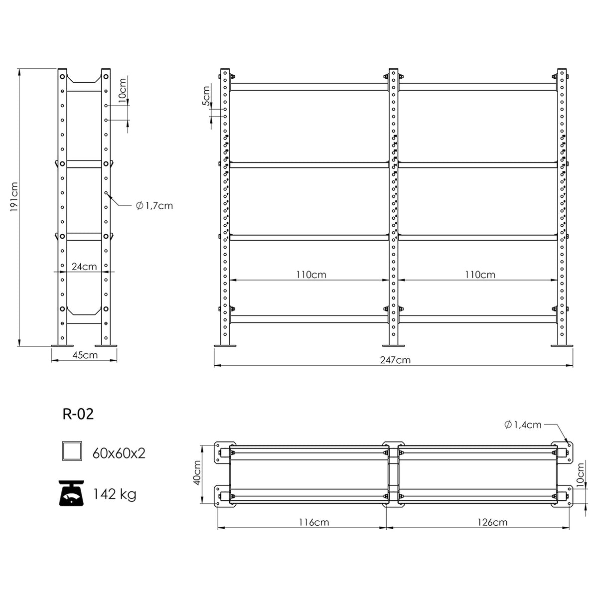Modulares Zubehör-Regal COMPACT R-02 - UpForm – Ansicht 5