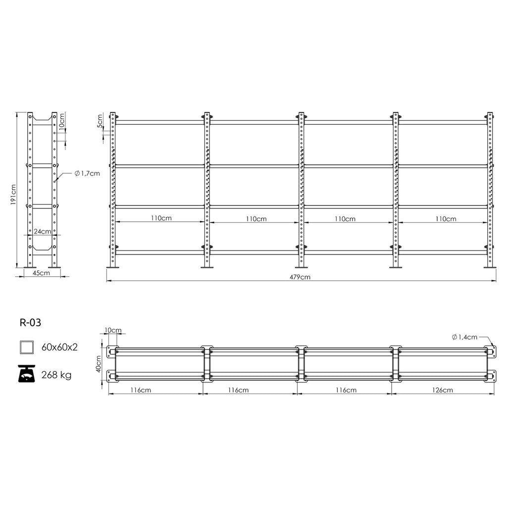 Modulares Zubehör-Regal COMPACT R-03 - UpForm – Ansicht 5