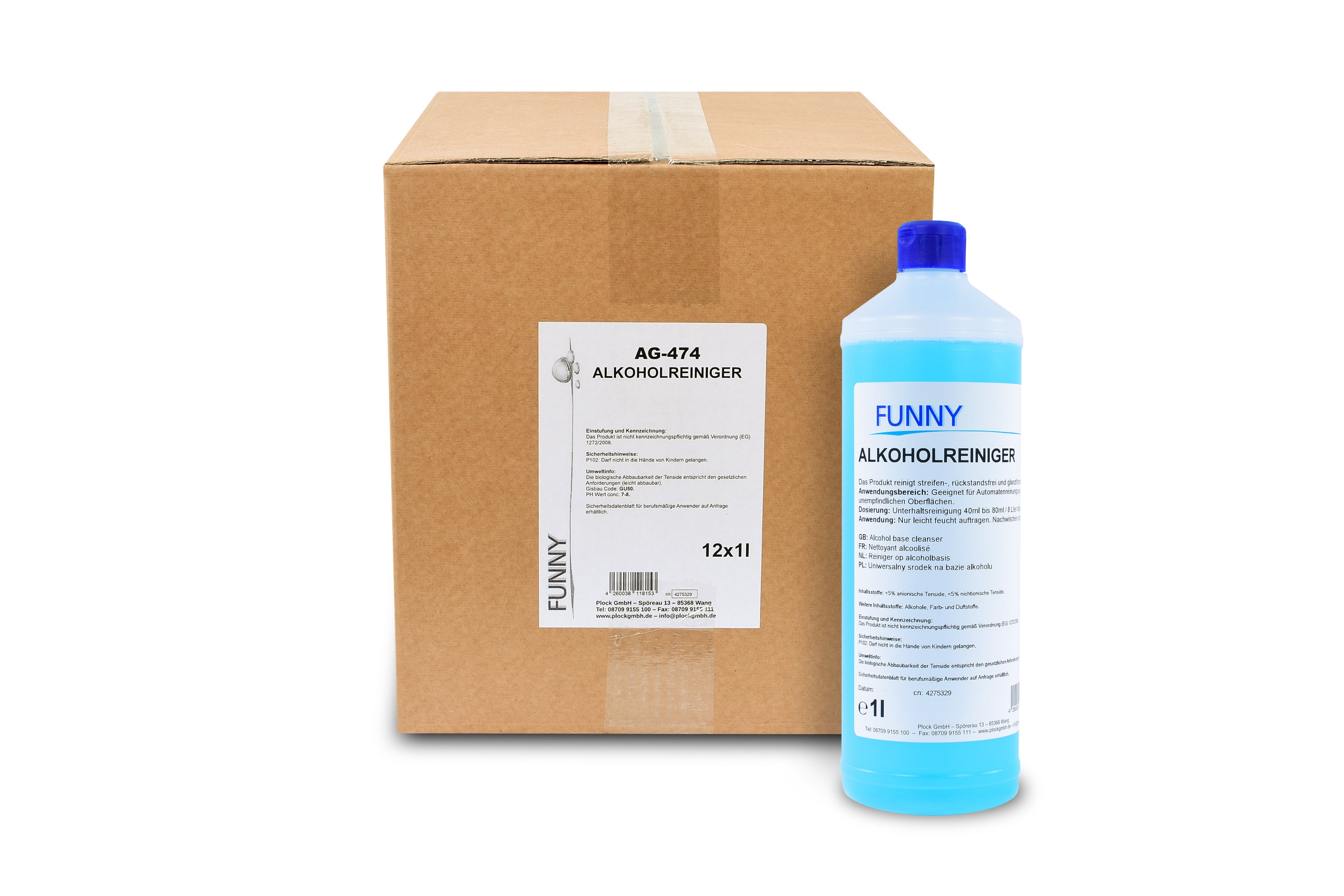 Alkoholreiniger, 12 x 1 Liter