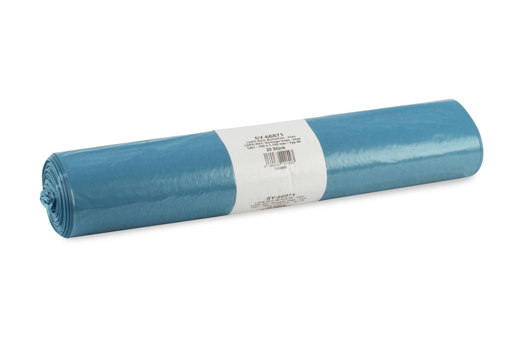 LDPE-Regenerat Müllsäcke, blau, 120 l – Recycling (SY-66871)