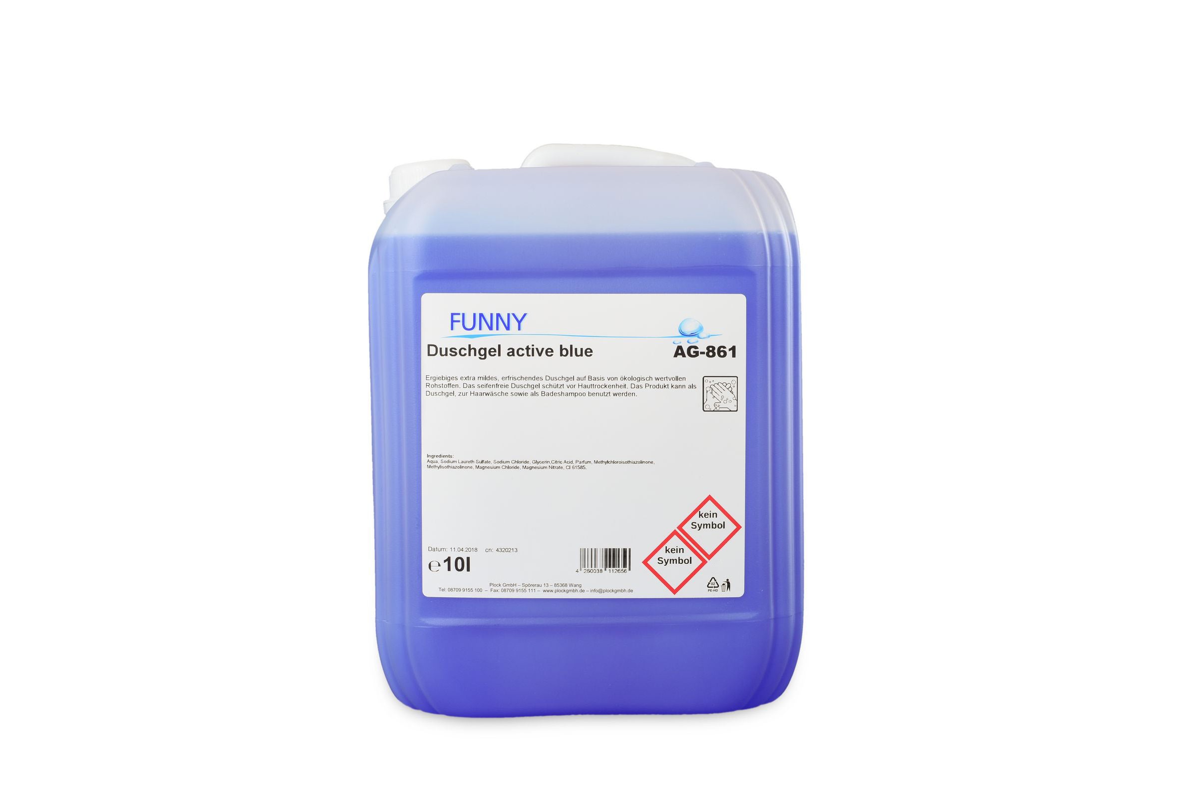 Duschgel, 10 l, active blue
