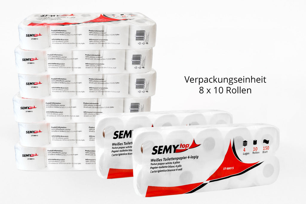 Toilettenpapier, 4-lagig, 150 Blatt