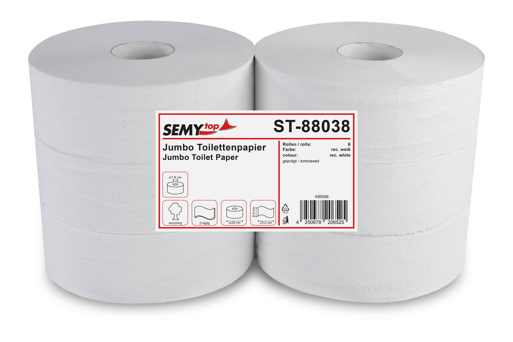 Jumbo-Toilettenpapier, 2-lagig